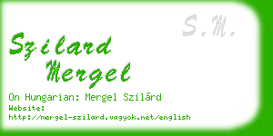 szilard mergel business card